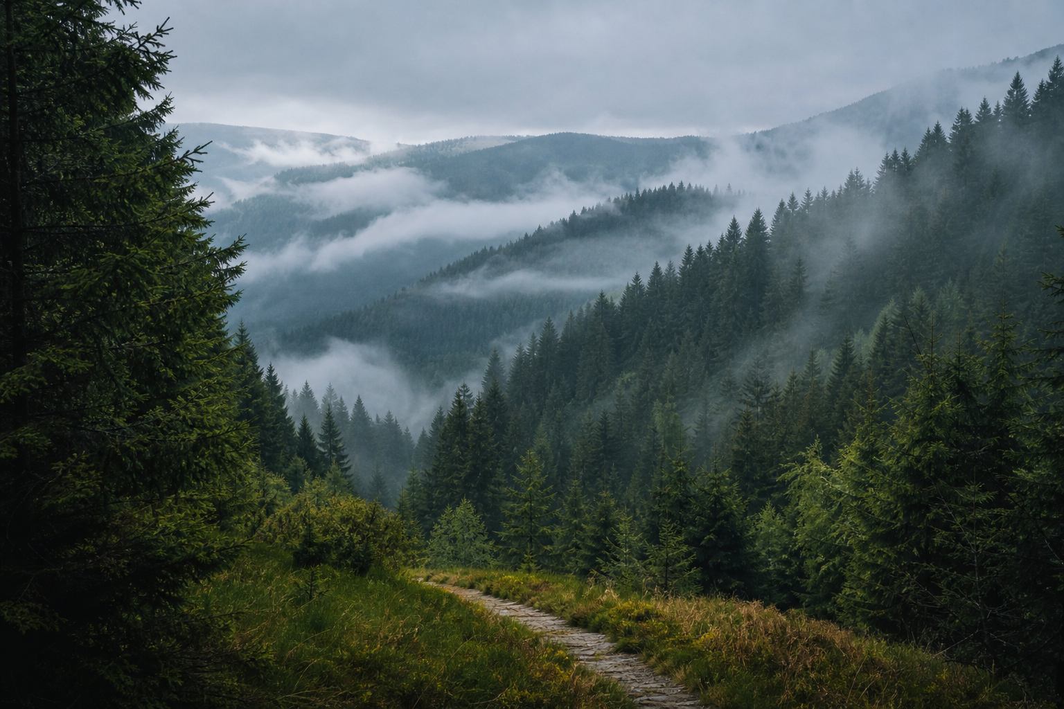 Schwarzwald Route durch Tannenwälder